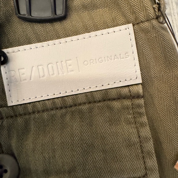 REDONE Khaki Military Army Green Women’s Mini Shorts Size 26 - Picture 7 of 13